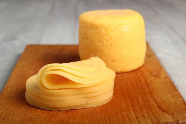 Stack Sliced Cheese — Stock Photo, Image