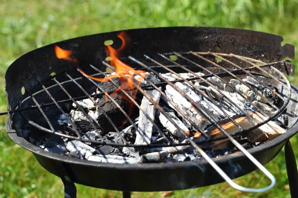 Brand Barbecue Grill — Stockfoto