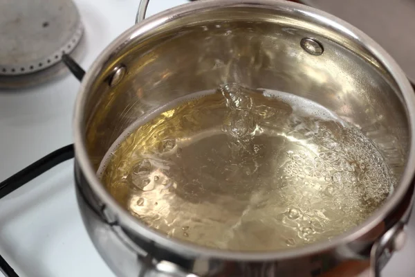 Boiling Sparkling Wine Saucepan — Stock Photo, Image