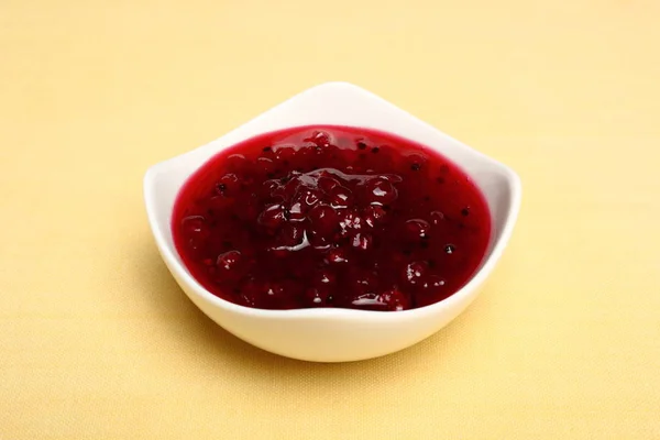 Marmellata Ribes Rosso Nel Piatto — Foto Stock