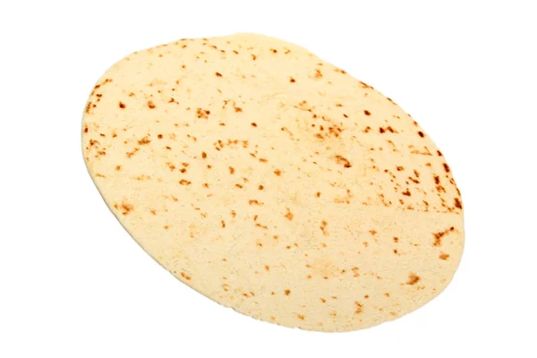 Tortilla Wickeln Brot Isoliert Auf Weißem Hintergrund — Stockfoto