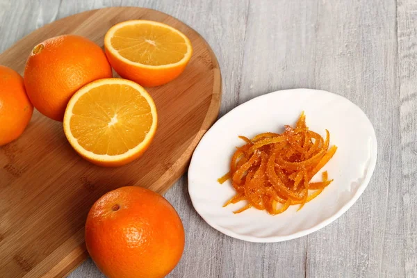 Candied fresh  orange zest