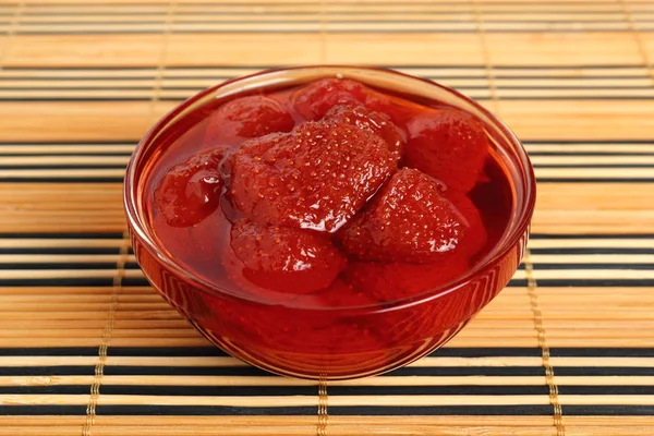 Strawberry Jam Bowl — Stock Photo, Image