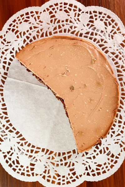 Cheesecake Chocolate Com Passas Pudim Coalho — Fotografia de Stock