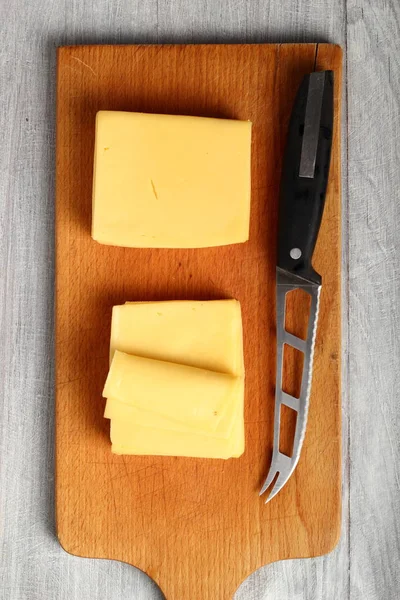 スライス チーズのブロック — ストック写真