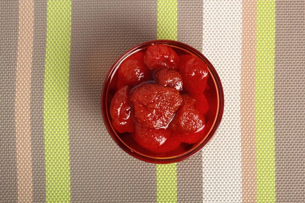 Strawberry Jam Bowl — Stock Photo, Image