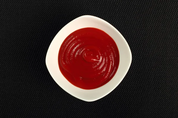 Ketchup Skål Direkt Ovanför — Stockfoto