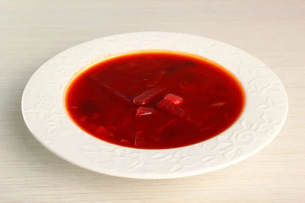 ボルシチ ビートの豆スープ — ストック写真