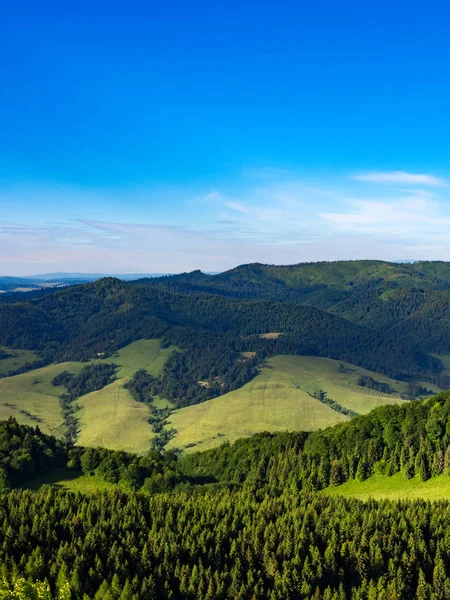 Uitzicht Vanaf Mount Wysoka Vysoke Skalky Pieniny Slowakije Poolse Grens — Stockfoto