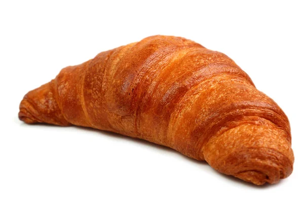 Färsk Backas Croissant Vit Bakgrund — Stockfoto
