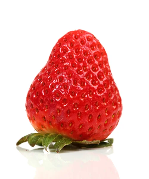 Ripe Fresh Strawberry Isolated White Background — Stock Photo, Image