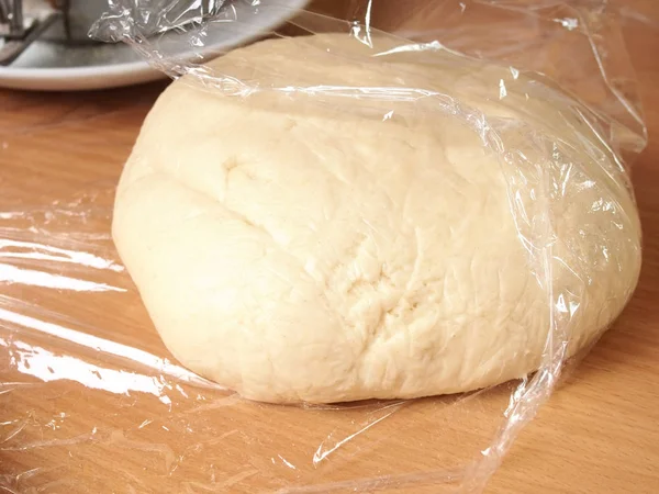 Dough Ready Making Dough Preparation Meat Dumplings — Stock Photo, Image