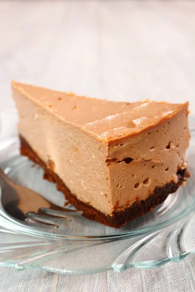 Tarta Chocolate Con Pasas Budín Cuajada — Foto de Stock