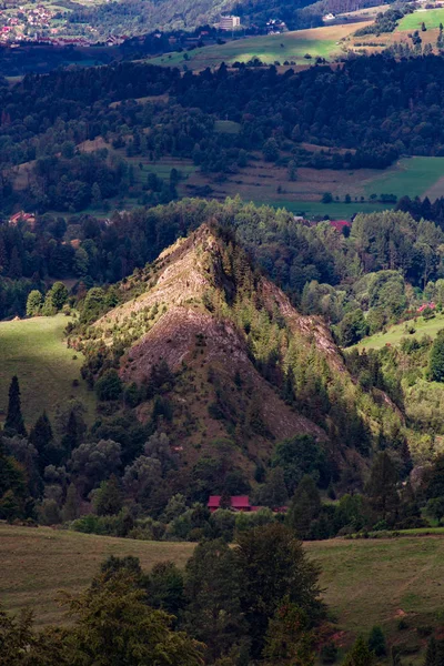 Smolegowa Skala Pieniny Pedra Calcária Excelente Vista Rozdziela Pass — Fotografia de Stock