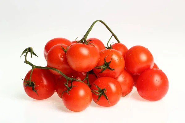 Tomates Cereja Fundo Branco — Fotografia de Stock