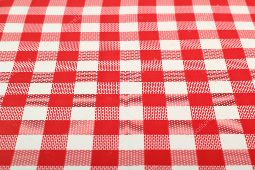 Checked Red Oilcloth Background 