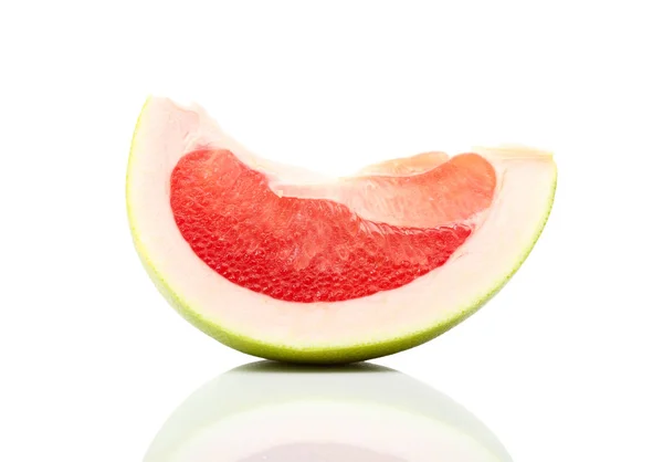 Slice Green Grapefruit Isolated White Background — Stock Photo, Image