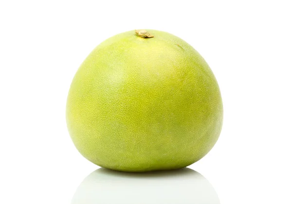 Egész Zöld Grapefruit Elszigetelt Fehér Background — Stock Fotó