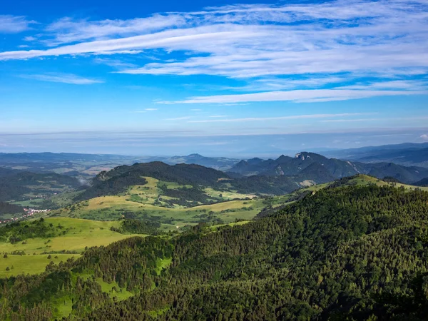 Τρεις Κορώνες Τρεις Korony Όρος Από Mount Wysoka Vysoke Skalky — Φωτογραφία Αρχείου