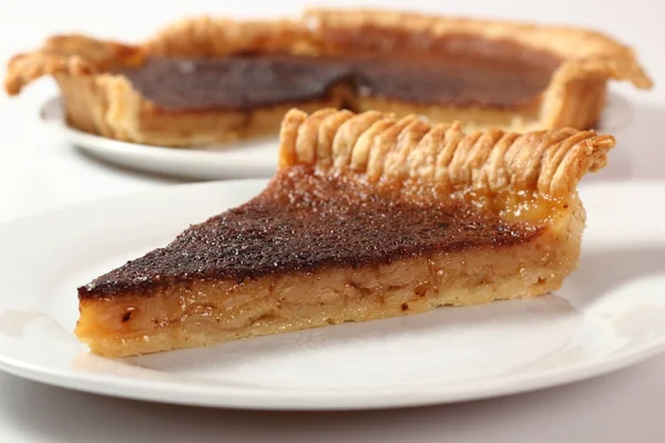 Pastelaria Escasso Com Recheio Cidra Placa Torta Cidra Isolado Sobre — Fotografia de Stock