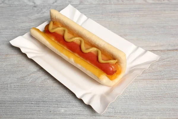 Hot Dog Con Senape — Foto Stock