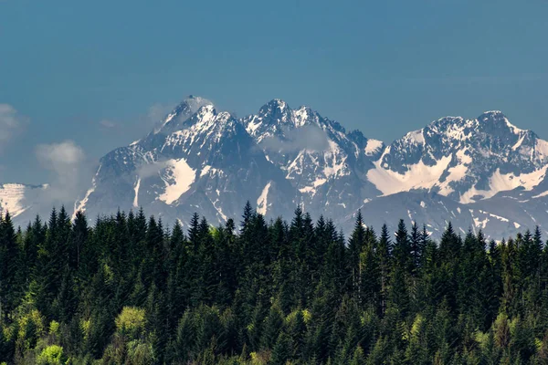 Montañas Tatras Vista Desde Cerca Litmanova Eslovaquia —  Fotos de Stock