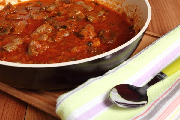 Tasty Chicken Gizzard Stew — Stock Photo, Image