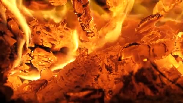 Flamme Dans Four Bois — Video