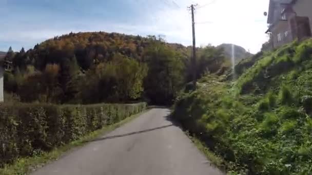 Déplacer Sur Route Travers Les Vues Rurales Avec Une Verdure — Video