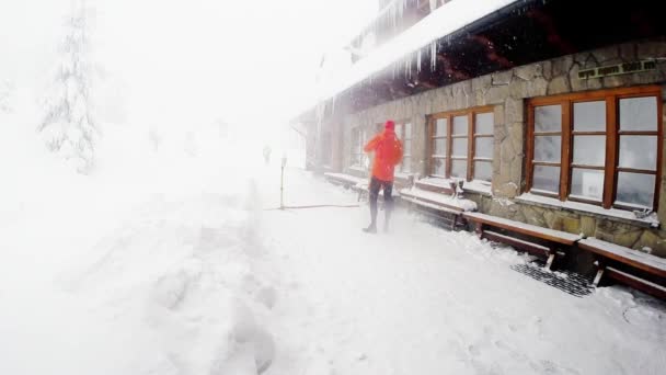 Hala Labowska Polonia Diciembre 2017 Participantes Carrera Winter Vertical Wierch — Vídeo de stock