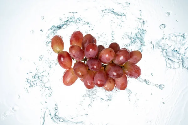 Grapes Water Splash on white background