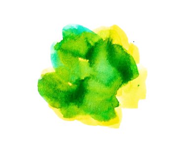 Beyaz arka plan üzerinde izole canlı suluboya tasarım etkisi