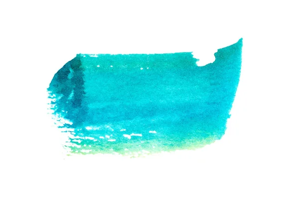 Einzelne Aquarell Pinselstrich Isoliert Auf Weißem Hintergrund — Stockfoto