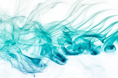 Soyut renkli dalga beyaz arka plan üzerinde duman