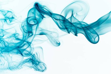 Abstract colored wave smoke on white background clipart