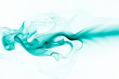 Soyut renkli dalga beyaz arka plan üzerinde duman