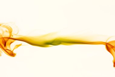 Soyut renkli dalga beyaz arka plan üzerinde duman