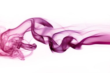 Soyut renkli dalga beyaz arka plan üzerinde duman