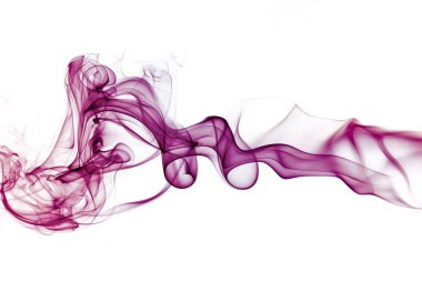 Soyut renkli dalga beyaz arka plan üzerinde duman