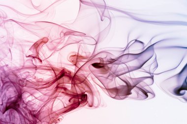 Soyut renkli dalga beyaz arka plan üzerinde duman