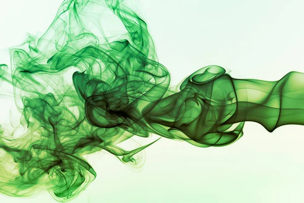 Abstract colored wave smoke on white background