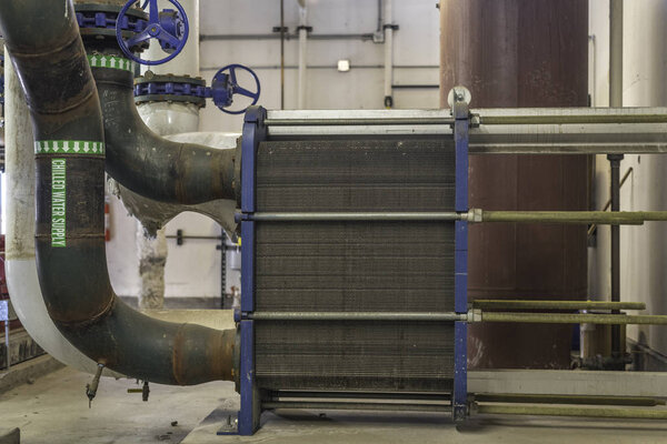 Коммерческий теплообменник в котельной
