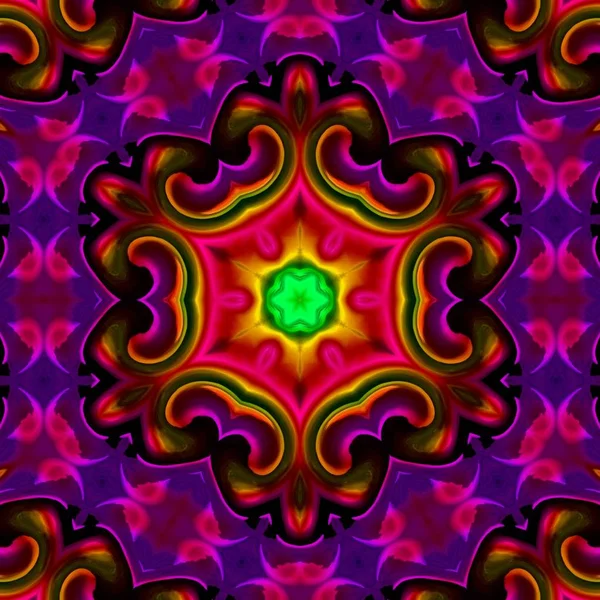 Abstract Kaleidoscope Background Can Used Designs Batik Motifs Wallpapers Fabrics — ストック写真