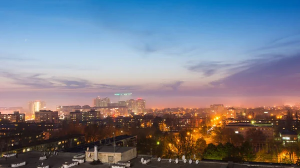 Vista Del Centro Turístico Anapa Después Puesta Del Sol Rusia — Foto de Stock