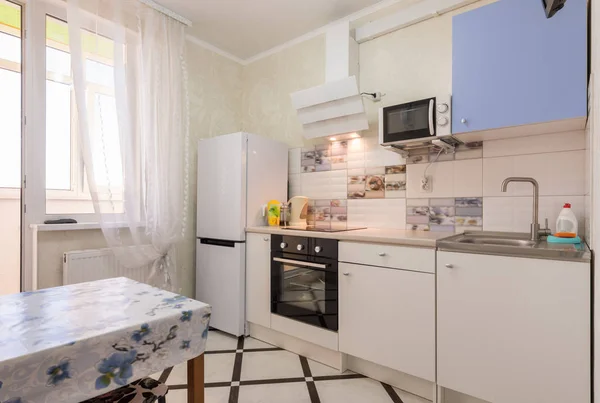 Interior Small Kitchen Apartment — Stock Photo, Image