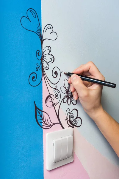 Art Author Wall Painting — Stock Photo, Image