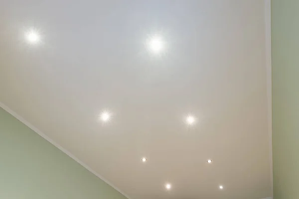 Ceiling Room Spotlights Installed Turned — Stock Photo, Image