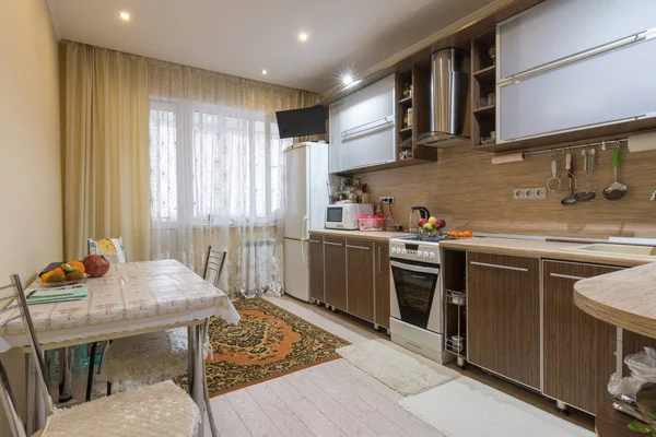 Amplia Cocina Interior Apartamento Residencial — Foto de Stock