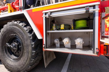 Anapa, Rusya - 27 Nisan 2019: Anapa Tiyatro Meydanı'nda, Rus itfaiyesinin 370.