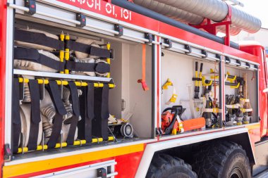 Anapa, Rusya - 27 Nisan 2019: Anapa Tiyatro Meydanı'nda, Rus itfaiyesinin 370.